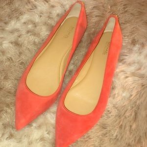MICHAEL Michael Kors Suede Peach Flats! Sz 9.5